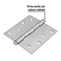 Bisagra cuadrada 4', acero inoxidable, redonda - BC-404R / 43224