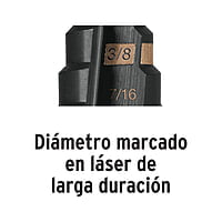 Broca escalonada óxido negro 6 escalones 3/16' a 1/2? - BES-6 / 12120 Broca escalonada óxido negro 6 escalones 3/16' a 1/2? - BES-6 / 12120