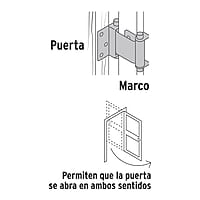 Bisagra de doble acción 3', acero latonado - BID-301 / 43182