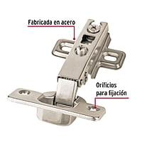 Bolsa con 2 bisagras bidimensionales de 110°,cobertura media - BIDI-110M / 43161 Bolsa con 2 bisagras bidimensionales de 110°,cobertura media - BIDI-110M / 43161