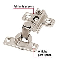 Bolsa c/2 bisagras bidimensionales de 95°, cobertura interna - BIDI-95I / 43158 Bolsa c/2 bisagras bidimensionales de 95°, cobertura interna - BIDI-95I / 43158