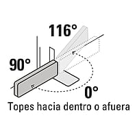 Bisagra de piso, acero cromado - BIP-153 / 43181 Bisagra de piso, acero cromado - BIP-153 / 43181