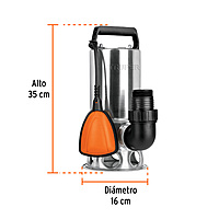Bomba sumergible metálica para agua sucia 1 HP - BOS-1SM / 12607 Bomba sumergible metálica para agua sucia 1 HP - BOS-1SM / 12607