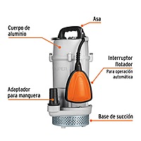 Bomba sumergible metálica para agua limpia uso rudo 3/4 HP - BOS-3/4LPX / 15002 Bomba sumergible metálica para agua limpia uso rudo 3/4 HP - BOS-3/4LPX / 15002