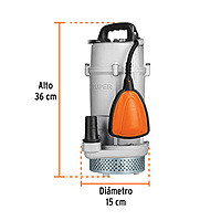Bomba sumergible metálica para agua limpia uso rudo 3/4 HP - BOS-3/4LPX / 15002 Bomba sumergible metálica para agua limpia uso rudo 3/4 HP - BOS-3/4LPX / 15002
