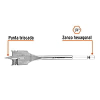Broca plana de manita, 1' , Truper - BPT-1 / 11384