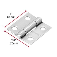 Bisagra rectangular 1', acero pulido - BR-100 / 43185 Bisagra rectangular 1', acero pulido - BR-100 / 43185