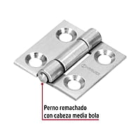 Bisagra rectangular 1', acero inoxidable - BR-104 / 43199 Bisagra rectangular 1', acero inoxidable - BR-104 / 43199