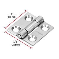 Bisagra rectangular 1', acero inoxidable - BR-104 / 43199 Bisagra rectangular 1', acero inoxidable - BR-104 / 43199