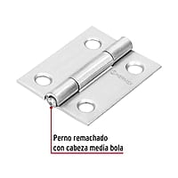 Bisagra rectangular 1-1/2', acero inoxidable - BR-154 / 43200 Bisagra rectangular 1-1/2', acero inoxidable - BR-154 / 43200