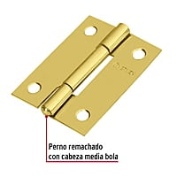 Bisagra rectangular 2', acero latonado - BR-201 / 43194