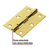 Bisagra rectangular 2-1/2', acero latonado - BR-251 / 43195 Bisagra rectangular 2-1/2', acero latonado - BR-251 / 43195