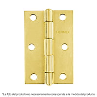 Bisagra rectangular 2-1/2', acero latonado - BR-251 / 43195 Bisagra rectangular 2-1/2', acero latonado - BR-251 / 43195