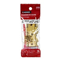 Bolsa con 2 bisagras rectangulares 2-1/2', acero latonado - BR-251B / 43208 Bolsa con 2 bisagras rectangulares 2-1/2', acero latonado - BR-251B / 43208
