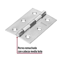 Bisagra rectangular 2-1/2', acero inoxidable - BR-254 / 43202