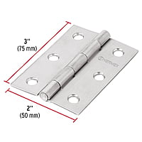 Bisagra rectangular 3', acero inoxidable - BR-304 / 43203 Bisagra rectangular 3', acero inoxidable - BR-304 / 43203