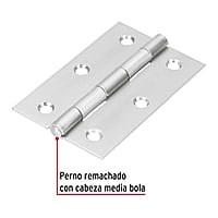 Bisagra rectangular 3-1/2', acero inoxidable - BR-354 / 43204