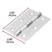 Bisagra rectangular 3-1/2', acero inoxidable - BR-354 / 43204