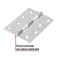 Bisagra rectangular 4', acero inoxidable - BR-404 / 43205