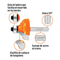 Broca para router, clásica, 1-3/8' con balero - BROU-C1-3/8X / 11482
