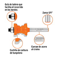 Broca para router, collarin, 7/8' con balero - BROU-CO-7/8X / 10677 Broca para router, collarin, 7/8' con balero - BROU-CO-7/8X / 10677