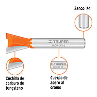 Broca para router, cola de pato, 1/2' - BROU-CP1/2 / 11475 Broca para router, cola de pato, 1/2' - BROU-CP1/2 / 11475