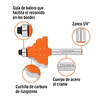 Broca para router, española, 1-1/4', con balero - BROU-ESP1-1/4X / 10676 Broca para router, española, 1-1/4', con balero - BROU-ESP1-1/4X / 10676