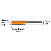 Broca para router, recta 2 filos, 5/16' - BROU-R2-5/16 / 11454