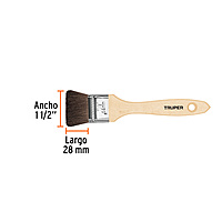 Brocha pelo de camello, mango de madera, 1-1/2' - BRT-1-1/2C / 12467
