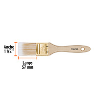 Brocha cerdas sintéticas,mango de madera, corte recto, 1-1/2 - BRT-1-1/2S / 13343 Brocha cerdas sintéticas,mango de madera, corte recto, 1-1/2 - BRT-1-1/2S / 13343
