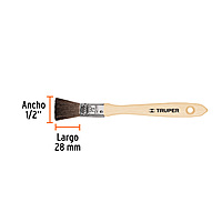 Brocha pelo de camello, mango de madera, 1/2' - BRT-1/2C / 12465