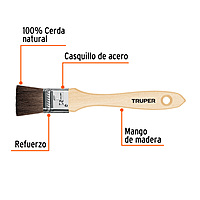 Brocha pelo de camello, mango de madera, 1' - BRT-1C / 12466