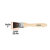 Brocha pelo de camello, mango de madera, 1' - BRT-1C / 12466