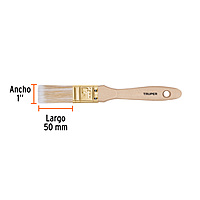 Brocha cerdas sintéticas,mango de madera, corte recto, 1' - BRT-1S / 13342 Brocha cerdas sintéticas,mango de madera, corte recto, 1' - BRT-1S / 13342