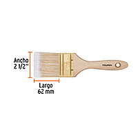Brocha cerdas sintéticas,mango de madera, corte recto, 2-1/2 - BRT-2-1/2S / 13345 Brocha cerdas sintéticas,mango de madera, corte recto, 2-1/2 - BRT-2-1/2S / 13345