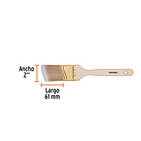 Brocha cerdas sintéticas, mango madera,corte angular, 2' - BRT-2AS / 13339 Brocha cerdas sintéticas, mango madera,corte angular, 2' - BRT-2AS / 13339