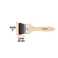 Brocha pelo de camello, mango de madera, 2' - BRT-2C / 12468