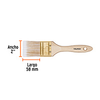 Brocha cerdas sintéticas,mango de madera, corte recto, 2' - BRT-2S / 13344 Brocha cerdas sintéticas,mango de madera, corte recto, 2' - BRT-2S / 13344