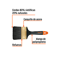 Brocha profesional, mango de plástico, 3', Truper Expert - BRT-3X / 17864