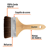 Brocha pelo de camello, mango de madera, 4' - BRT-4C / 12470