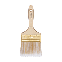 Brocha cerdas sintéticas,mango de madera, corte recto, 4' - BRT-4S / 13347