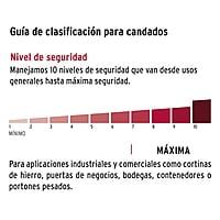 Candado redondo, 65mm, gancho largo, llave de puntos,blister - CA-65LQ / 43337