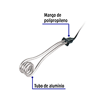 Calentador de inmersión para agua #5, 900W, 18 L Volteck - CAGU-5 / 46307 Calentador de inmersión para agua #5, 900W, 18 L Volteck - CAGU-5 / 46307