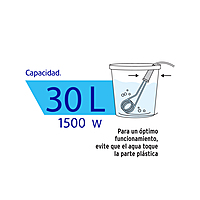 Calentador de inmersión para agua #8, 1500W, 30 L Volteck - CAGU-8 / 49980