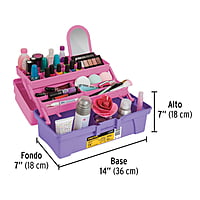 Caja cosmetiquera 14', rosa/morado, Pretul - CCO-14RP / 25052