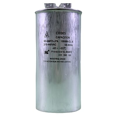 Capacitor Dual 60+6 MFD 440 VAC