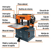 Cepillo de piso 20", 3 HP (2250 W), Truper - 16293