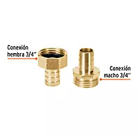 Conectores macho y hembra 5/8', de latón - CFM-5/8B / 12706