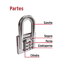 Candado de hierro, 38mm, gancho corto, caja - CH-38 / 43315 Candado de hierro, 38mm, gancho corto, caja - CH-38 / 43315