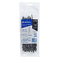 Bolsa con 100 cinchos plásticos 18 lb, 150x2.5 mm, negros - CIN-1815N / 44321